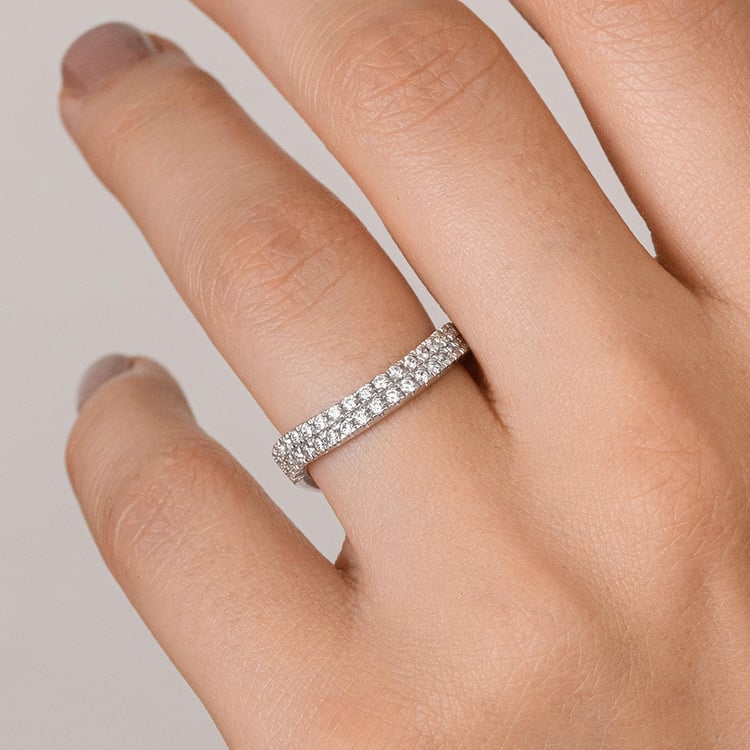 Halber Eternityring aus Silber mit Lab Grown Diamanten Vilgot 160639