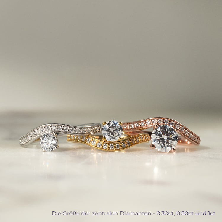 Unkonventioneller Verlobungsring mit Lab Grown Diamanten Sami 137553