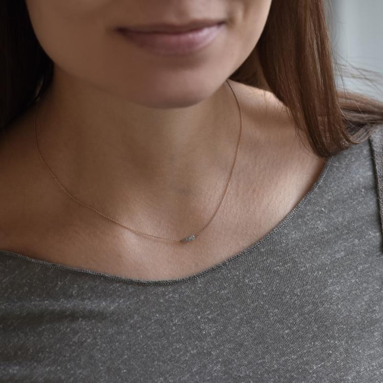 Goldener Choker mit Diamanten-Perlen Xanadie 37515