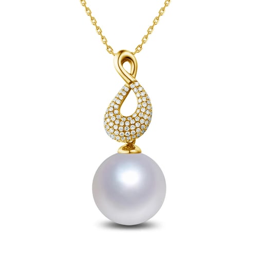 Anhänger mit Südseeperle und Diamanten Uzy