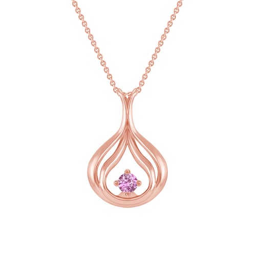 Romantischer Anhänger aus Gold mit rosa Saphir Tommie