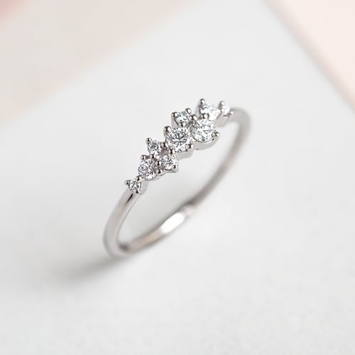 Set aus Cluster Schmuck mit Diamanten Spark