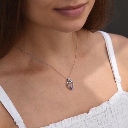 Anhänger Mutter und Kind mit Tansanit und Diamant Ella