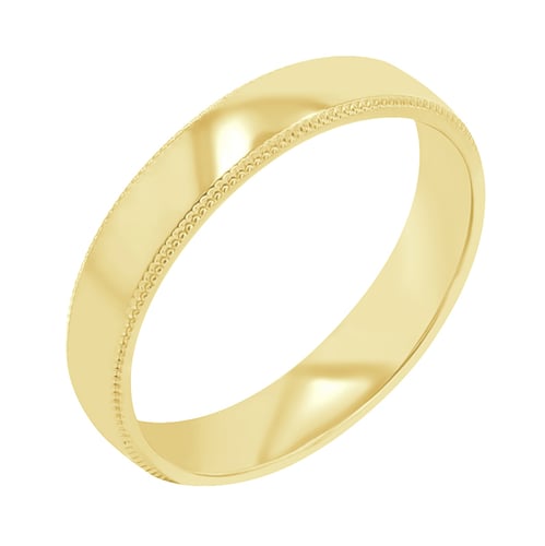 Goldene Eheringe mit einem verzierten Rand Rayan