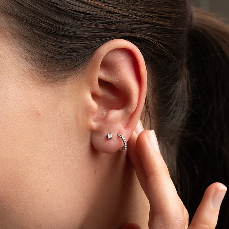 Ohrstecker mit 2mm Moissaniten Tiny 138134