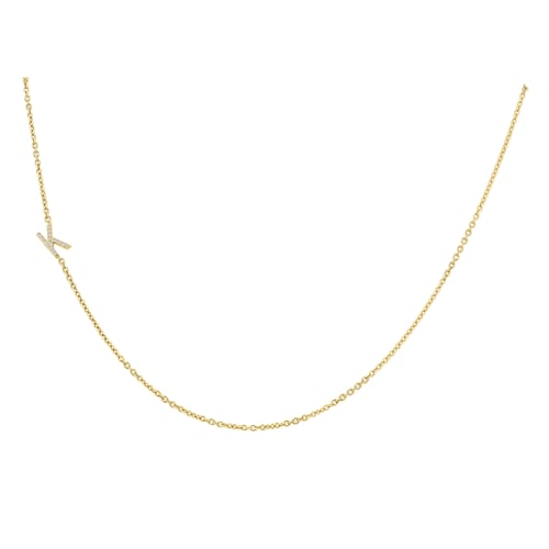 Kette mit einem Buchstaben und Lab Grown Diamanten Lupe