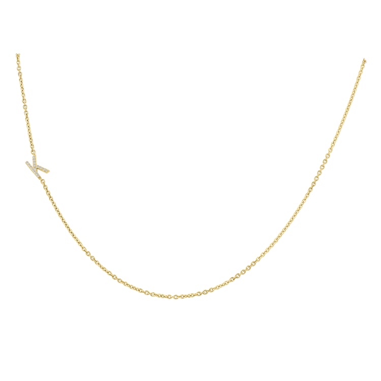 Kette mit einem Buchstaben und Lab Grown Diamanten Lupe 152238