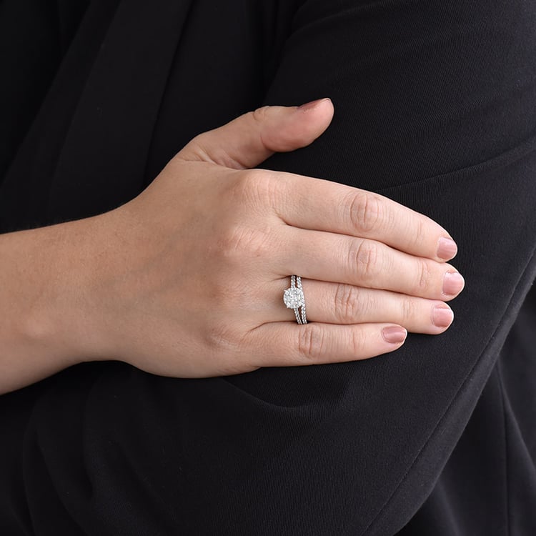 Luxuriöses Ringset mit glänzenden Diamanten Tristan 85756