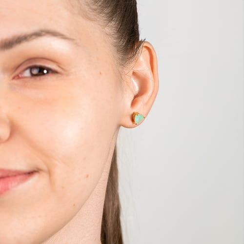 Zarte Ohrringe aus Silber mit Smaragden Nellie