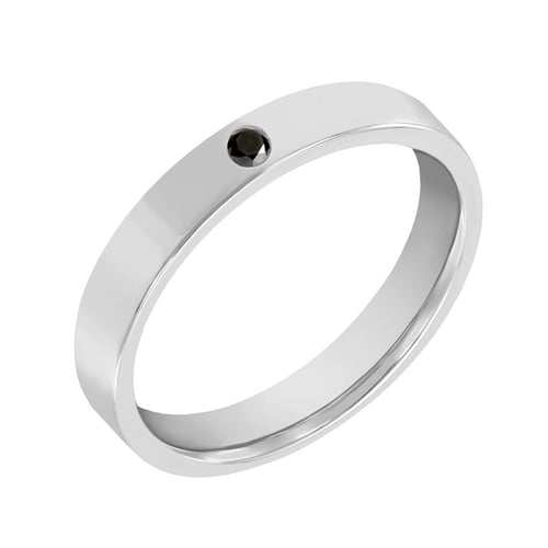 Trauringe aus Platin mit schwarzem Diamant Bren