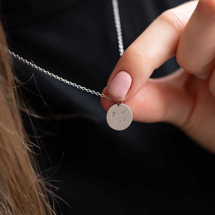 Silberner personalisierter Halskette mit chinesischem Tierkreiszeichen 135185