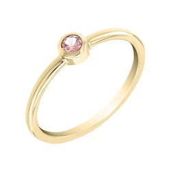 Goldener minimalistischer Ring mit Morganit Emilien