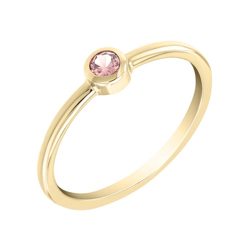 Goldener minimalistischer Ring mit Morganit Emilien