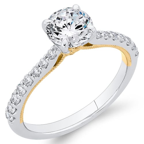 Verlobungsring mit Moissanit und Lab Grown Diamanten Rosalie