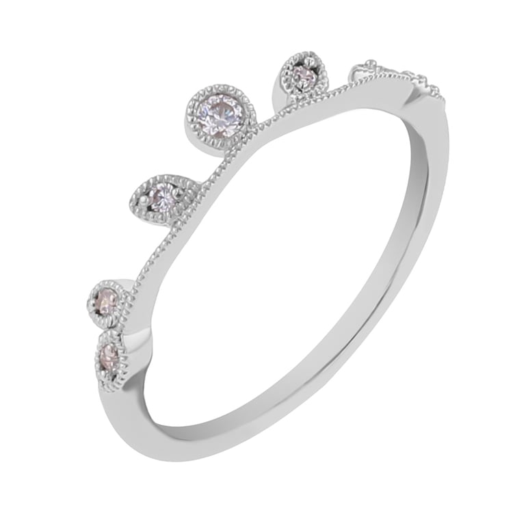 Memoire Ring mit Blattmotiv und Diamanten Bates