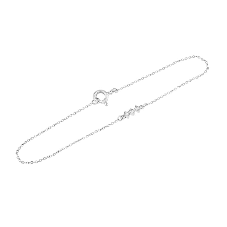 Minimalistisches Armband mit drei Diamanten Ohana