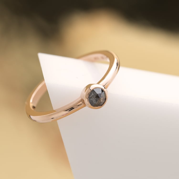 Goldring mit Salt and Pepper Diamant Emilien 122396