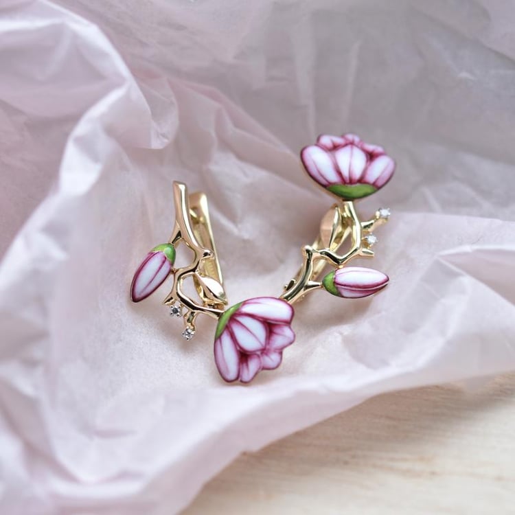 Ohrringe aus Emaille 43367