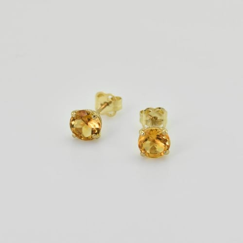 Goldene Ohrringe mit Citrinen Becka