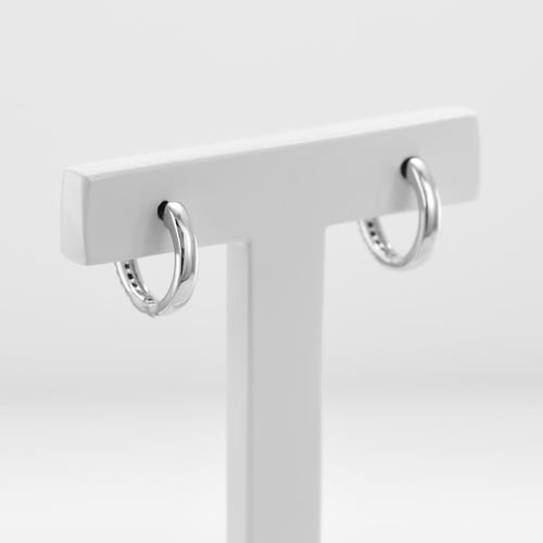 Creolen mit schwarzen Diamanten Gomati