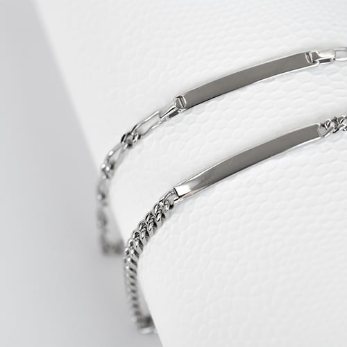 Silbernes Figaro Armband mit der Möglichkeit einer Gravur