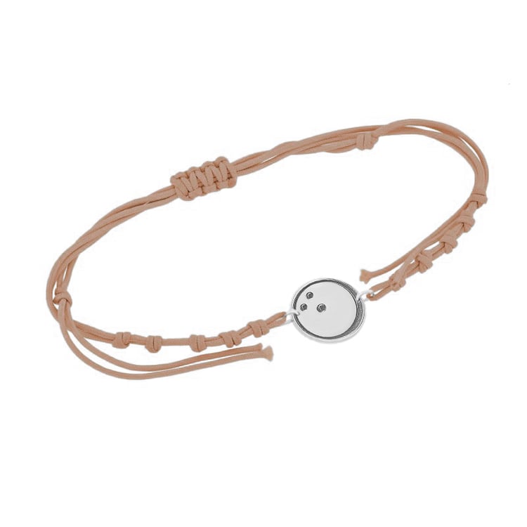 String-Armband Kugel mit Gravur Ihrer Wahl Bowling 124845