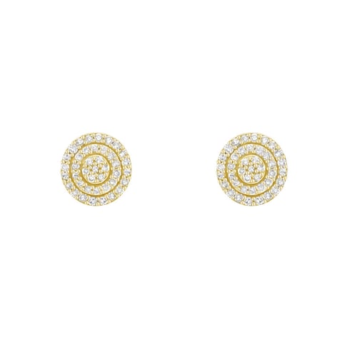 Silberne runde Ohrstecker mit Lab Grown Diamanten Cornelia
