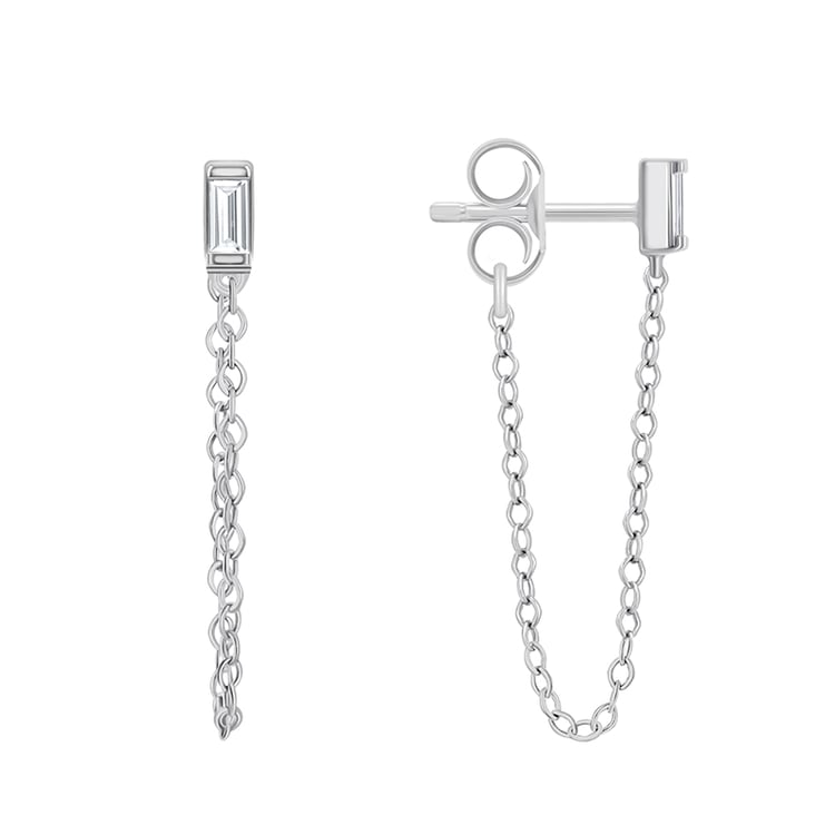 Ohrringe mit Lab Grown Baguette-Diamanten Neilina 90882