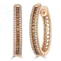 Ohrringe mit Champagner und weißen Diamanten Brittany