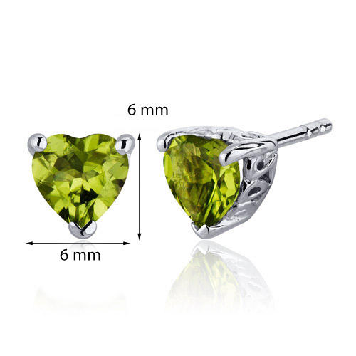 Silber Ohrstecker mit Olivin 5481