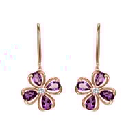 Amethystblüte in Roségold mit Diamanten Elyte