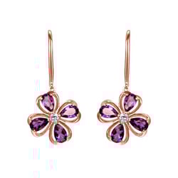 Amethystblüte in Roségold mit Diamanten Elyte