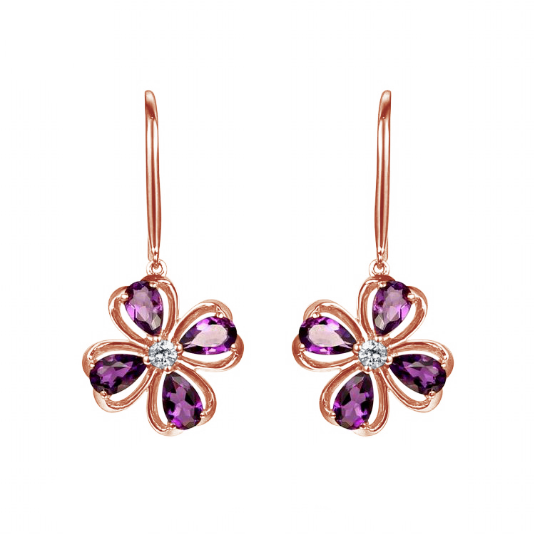 Ohrringe mit Amethysten