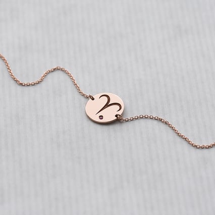 Goldarmband mit Rubin für das Sternzeichen Widder