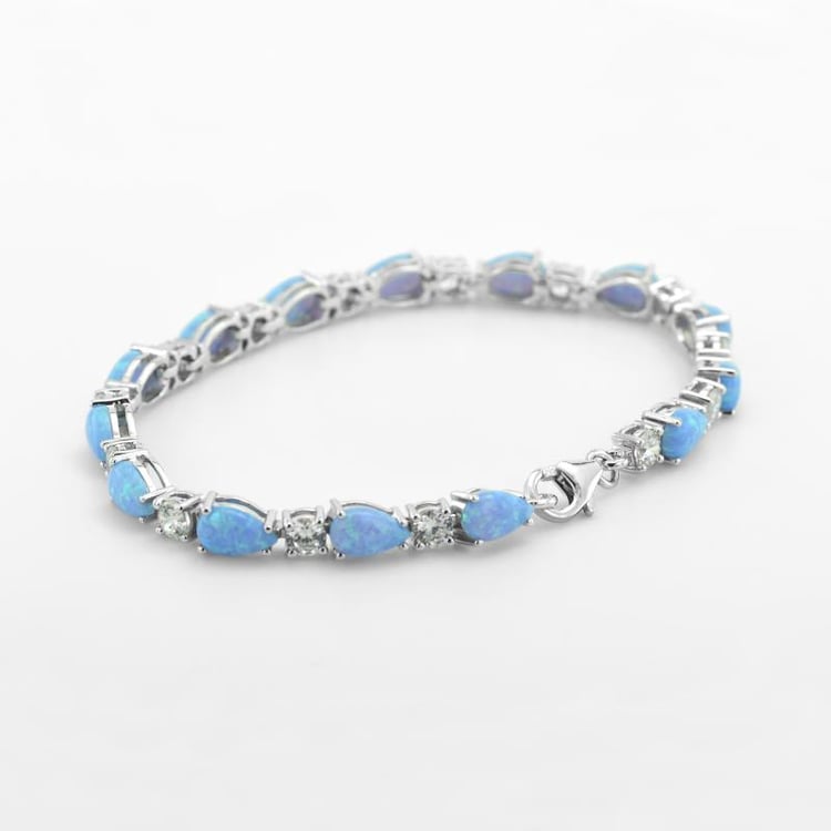 Silber-Armband mit blauen Lacey 46872