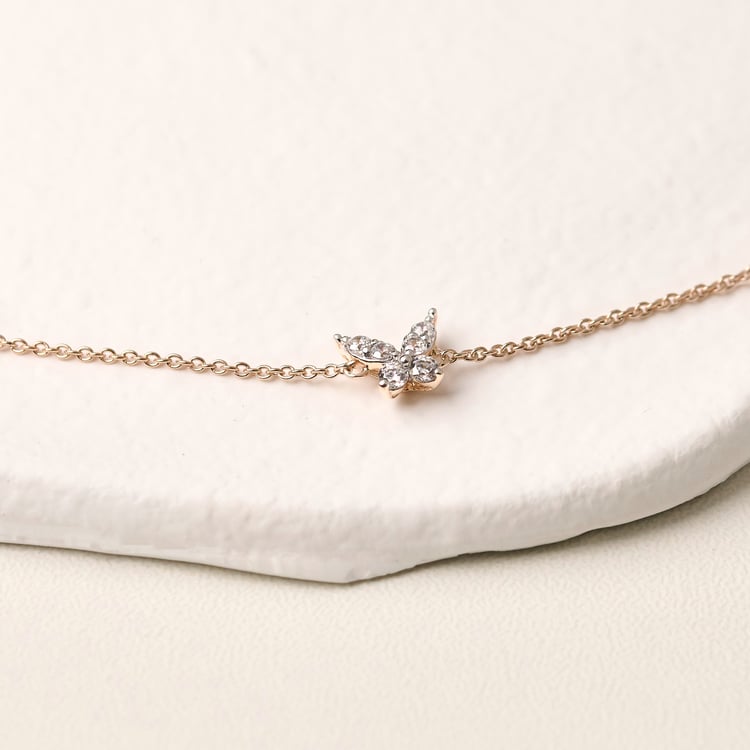 Kettenarmband mit Schmetterlingen aus Lab Grown Diamanten Nagendra 165431