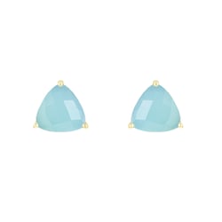 Silberne Ohrringe mit Chalcedonen Nellie