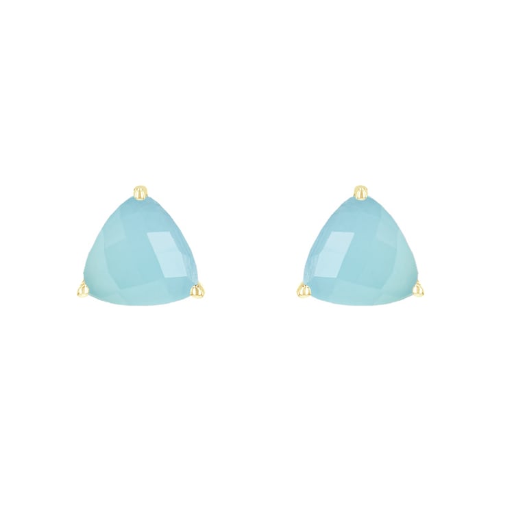 Silberne Ohrringe mit Chalcedonen Nellie