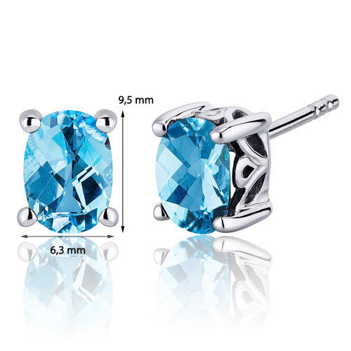 Silber Topas Ohrringe 4012