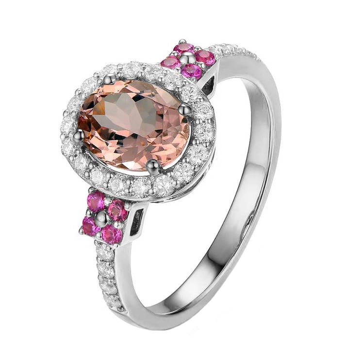 Goldring mit Morganit, Saphir und Diamanten Nadalia 81400