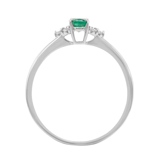 Verlobungsring mit Smaragd und Diamanten Sheldo
