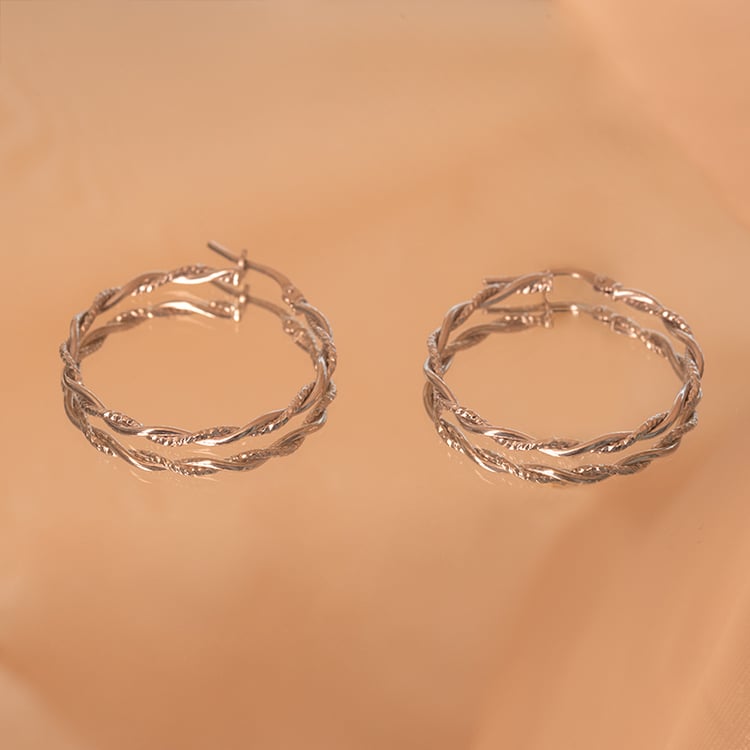 Ringohrringe aus Silber Kenan 99138