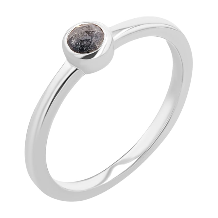 Goldring mit Salt and Pepper Diamant Emilien