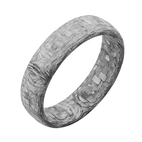 Leicht abgerundete Carbon Eheringe mit Diamant Cortes