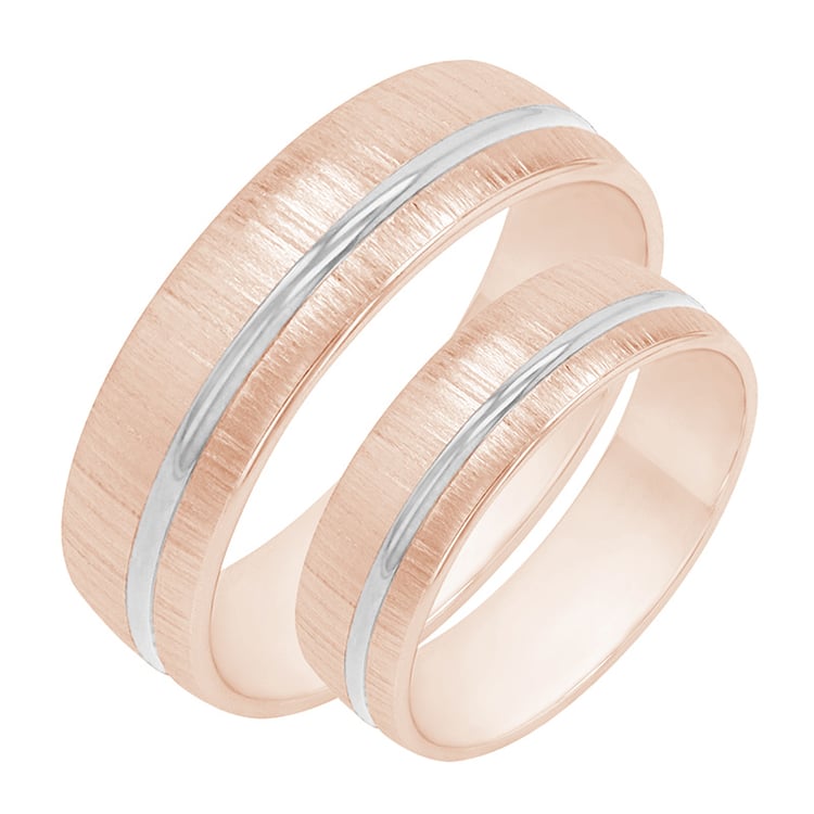 Goldene Eheringe aus kombiniertem Gold Miro 80406