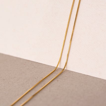 Venezia Halskette 50 cm aus vergoldetem Silber