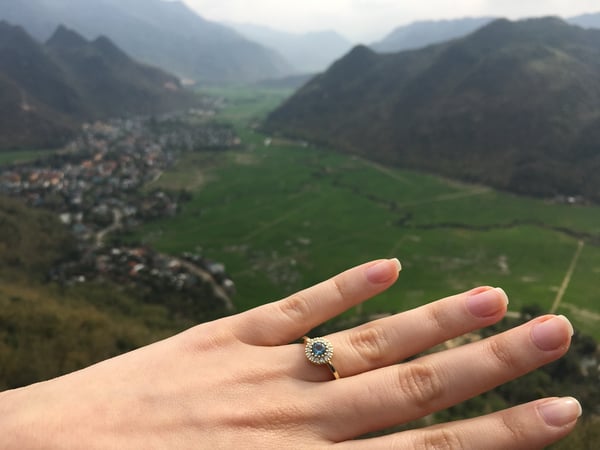 Verlobungsring mit Topas