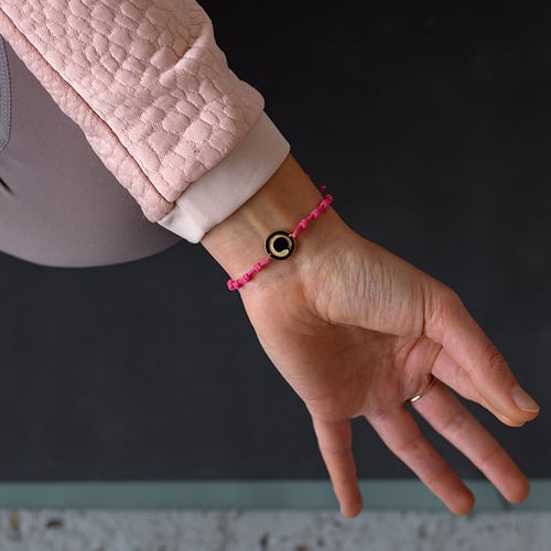 String Armband mit Yoga Symbol Enso