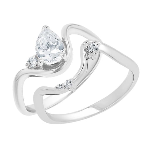 Romantisches Verlobungs-Set mit Diamantringen Susan