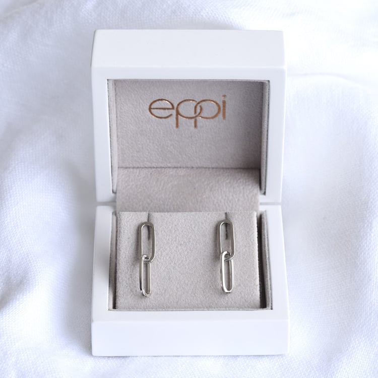 Silberne minimalistische Ohrringe Annette 84462